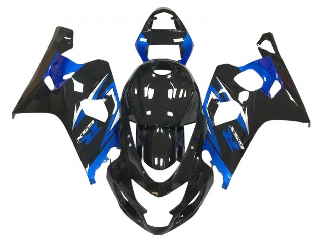 Suzuki GSXR 600 / GSXR 750 Motorrad Verkleidung 2004-2005 - Glanzendes Schwarz Blau