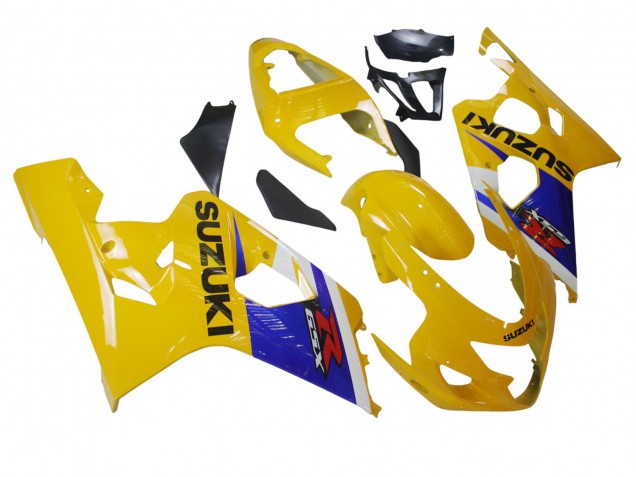 Suzuki GSXR 600 / GSXR 750 Motorrad Verkleidung 2004-2005 - Gelb Weiss Blau Schwarz