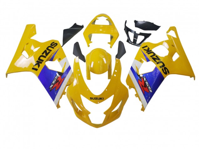 Suzuki GSXR 600 / GSXR 750 Motorrad Verkleidung 2004-2005 - Gelb Weiss Blau Schwarz