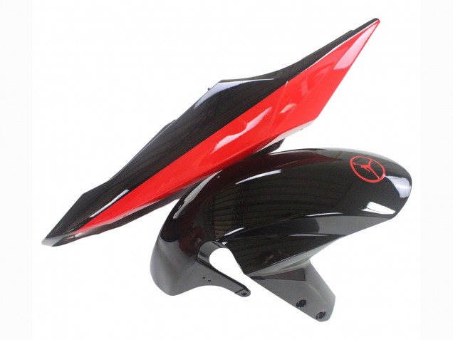 Suzuki GSXR 600 / GSXR 750 Motorrad Verkleidung 2004-2005 - Glanzendes Schwarz Rot Jordan Michelin