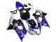 Suzuki GSXR 600 / GSXR 750 Motorrad Verkleidung 2004-2005 - Weiss Blau Schwarz Corona Motul