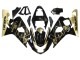 Suzuki GSXR 600 / GSXR 750 Motorrad Verkleidung 2004-2005 - Glanzendes Schwarz Gold Corona