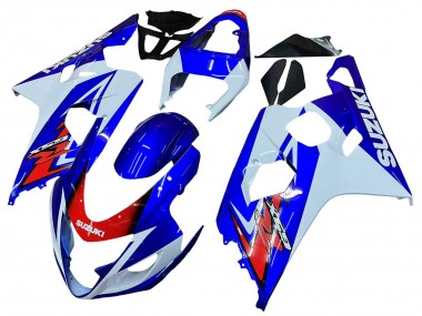 Suzuki GSXR 600 / GSXR 750 Motorrad Verkleidung 2004-2005 - Weiss Blau Rot