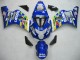 Suzuki GSXR 600 / GSXR 750 Motorrad Verkleidung 2004-2005 - Blau Weiss Gelb Grun Telefonica Motul MoviStar