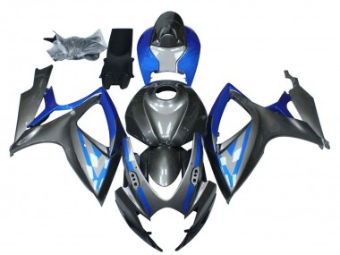 Suzuki GSXR 600 / GSXR 750 Motorrad Verkleidung 2006-2007 - Blau Grau Schwarz
