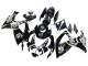 Suzuki GSXR 600 / GSXR 750 Motorrad Verkleidung 2006-2007 - Glanzendes Schwarz Weiss Motul Lucky Strike