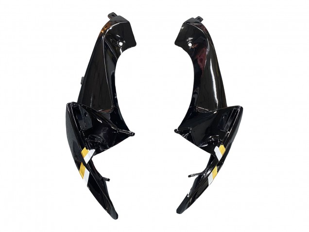Suzuki GSXR 600 / GSXR 750 Motorrad Verkleidung 2006-2007 - Glanzendes Schwarz Weiss Motul Lucky Strike