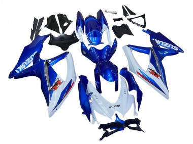 Suzuki GSXR 600 / GSXR 750 Motorrad Verkleidung Kit 2008-2010 - Blau Weiss Rot