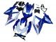 Suzuki GSXR 600 / GSXR 750 Motorrad Verkleidung Kit 2008-2010 - Blau Weiss Rot