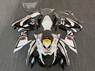 Suzuki GSXR 600 / GSXR 750 Motorrad Verkleidung 2008-2010 - Weiss Gelb Schwarz Tyco