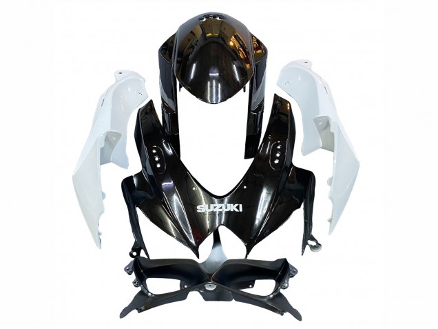 Suzuki GSXR 600 / GSXR 750 Motorrad Verkleidung 2008-2010 - Weiss Schwarz