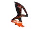Suzuki GSXR 600 / GSXR 750 Motorrad Verkleidung 2008-2010 - Glanzendes Schwarz Orange Flamme