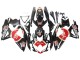 Suzuki GSXR 600 / GSXR 750 Motorrad Verkleidung 2008-2010 - Glanzendes Schwarz Rot Weiss Motul Lucky Strike
