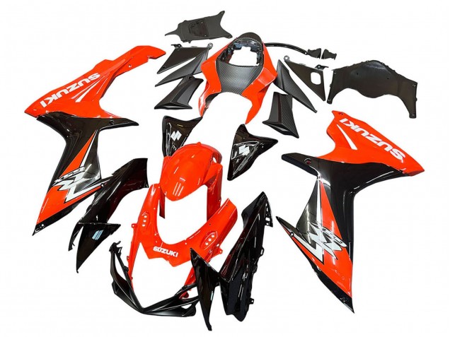 Suzuki GSXR 600 / GSXR 750 Motorrad Verkleidungen Kit 2011-2024 - Rot Glanzendes Schwarz