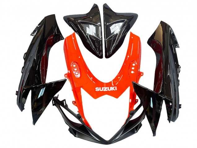 Suzuki GSXR 600 / GSXR 750 Motorrad Verkleidungen Kit 2011-2024 - Rot Glanzendes Schwarz