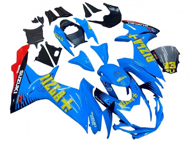 Suzuki GSXR 600 / GSXR 750 Motorrad Verkleidung 2011-2024 - Blau Gold Rot Schwarz Rizla