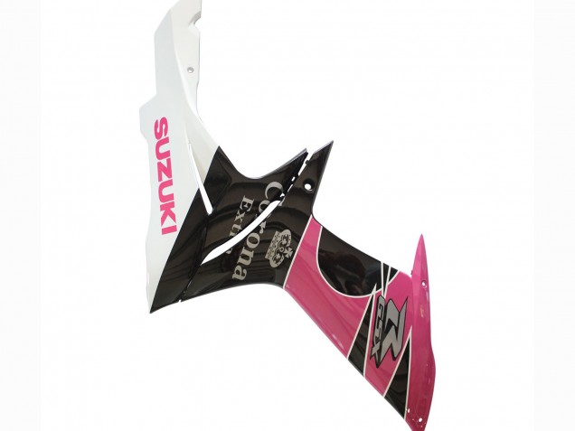 Suzuki GSXR 600 / GSXR 750 Motorrad Verkleidung 2011-2024 - Weiss Rosa Schwarz Corona