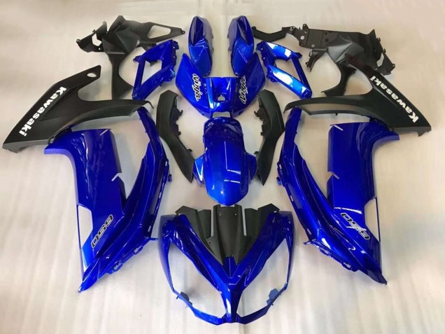 Kawasaki EX650 Motorrad Verkleidung 2012-2016 - Blau Matt Schwarz