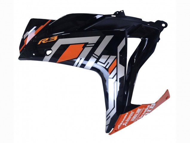 Yamaha YZF R3/R25 Motorrad Verkleidung 2015-2018 - Blau Orange Silber Yamalube