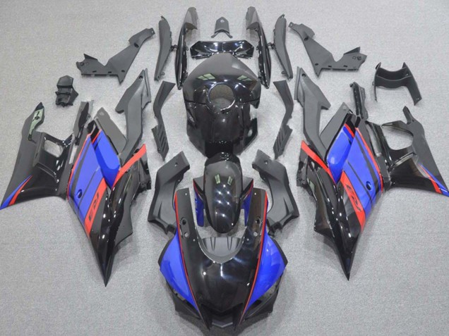 Yamaha YZF R3/R25 Motorrad Verkleidung 2015-2018 - Blau Rot Glanzendes Schwarz