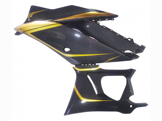 Yamaha YZF R3/R25 Motorrad Verkleidung 2019-2021 - Gold Schwarz Carbonfaser