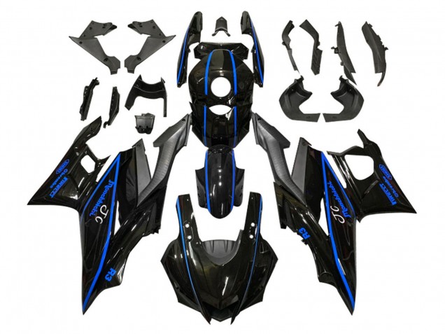 Yamaha YZF R3/R25 Motorrad Verkleidung 2019-2021 - Glanzendes Schwarz Blau Matt Schwarz
