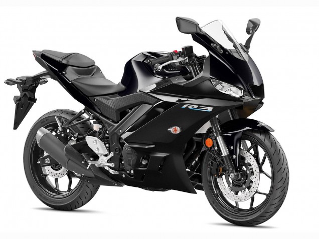 Yamaha YZF R3/R25 Motorrad Verkleidung 2022-2024 - Glanzendes Schwarz