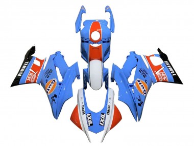 Yamaha YZF R3/R25 Motorrad Verkleidung 2022-2024 - Blau Orange Weiss Gulf