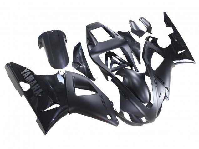 Yamaha YZF 1000 R1 Motorrad Verkleidung 1998-1999 - Matt Schwarz Glanzendes Schwarz