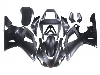 Yamaha YZF 1000 R1 Motorrad Verkleidung 1998-1999 - Matt Schwarz Glanzendes Schwarz