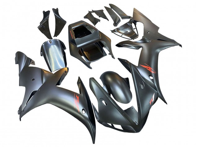 Yamaha YZF 1000 R1 Motorrad Verkleidung 2002-2003 - Matt Schwarz Rot