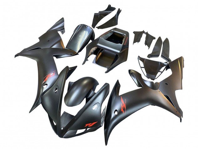 Yamaha YZF 1000 R1 Motorrad Verkleidung 2002-2003 - Matt Schwarz Rot