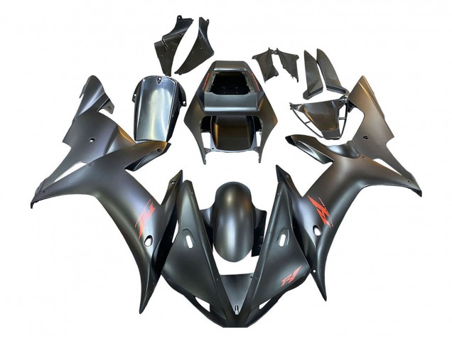 Yamaha YZF 1000 R1 Motorrad Verkleidung 2002-2003 - Matt Schwarz Rot