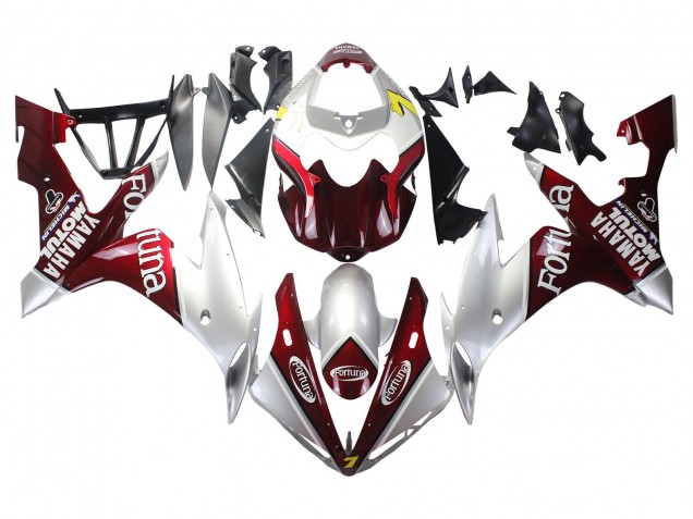 Yamaha YZF 1000 R1 Motorrad Verkleidung 2004-2006 - Silber Rot Fortuna Motul