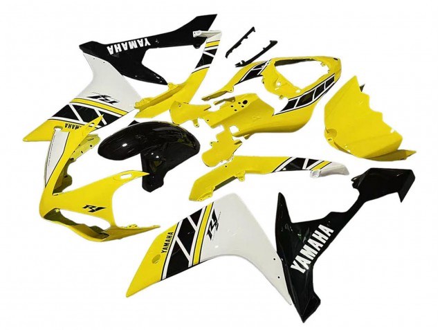 Yamaha YZF 1000 R1 Motorrad Verkleidung 2007-2008 - Gelb Weiss Schwarz