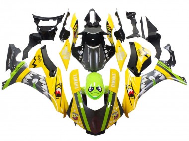 Yamaha YZF 1000 R1 Motorrad Verkleidung 2015-2019 - Gelb Grun Hai