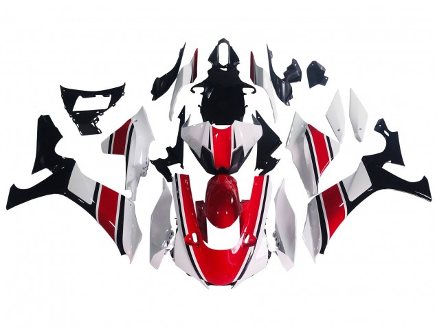 Yamaha YZF 1000 R1 Motorrad Verkleidung 2020-2025 - Weiss Rot Glanzendes Schwarz