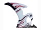 Yamaha YZF R6S Motorrad Verkleidung 2006-2009 - Weiss mit Dunkel Schwarz Flamme