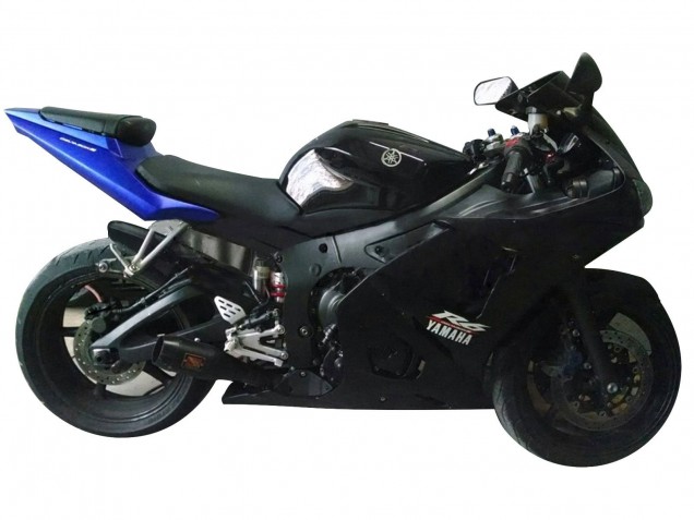 Yamaha YZF R6S Motorrad Verkleidung 2006-2009 - Blau Matt Schwarz