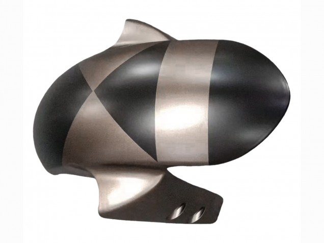 Yamaha YZF R6S Motorrad Verkleidung 2006-2009 - Grau Matt Schwarz Geometric