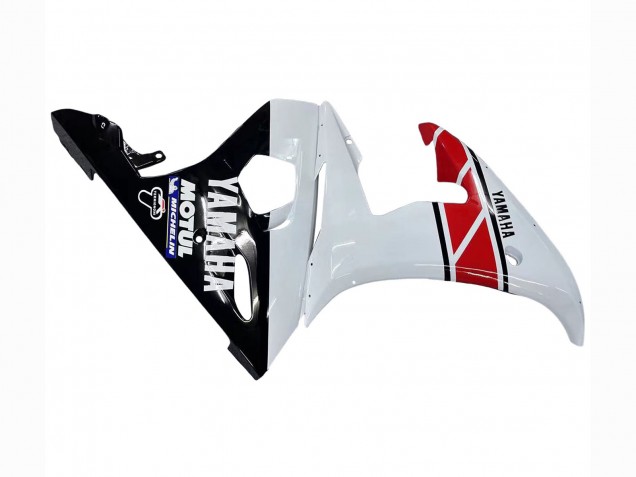 Yamaha YZF R6S Motorrad Verkleidung 2006-2009 - Weiss Rot Glanzendes Schwarz Motul