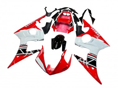 Yamaha YZF R6S Motorrad Verkleidung 2006-2009 - Rot Weiss Schwarz