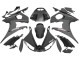 Yamaha YZF R6S Motorrad Verkleidung 2006-2009 - Glanzendes Schwarz Matt Schwarz