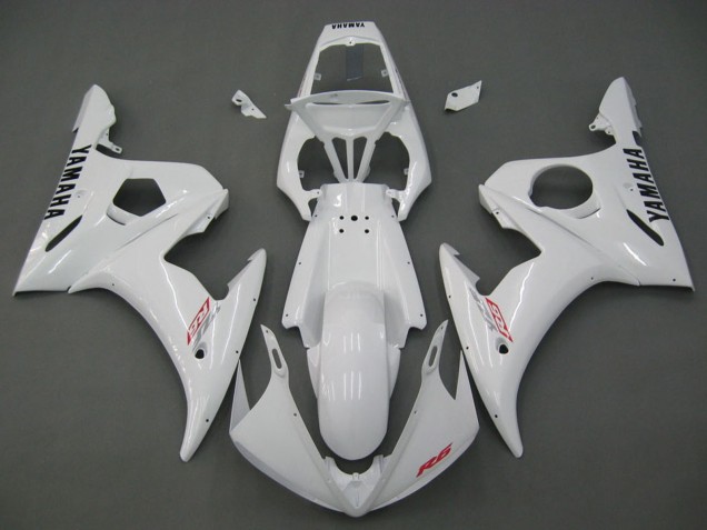 Yamaha YZF R6S Motorrad Verkleidung 2006-2009 - Weiss