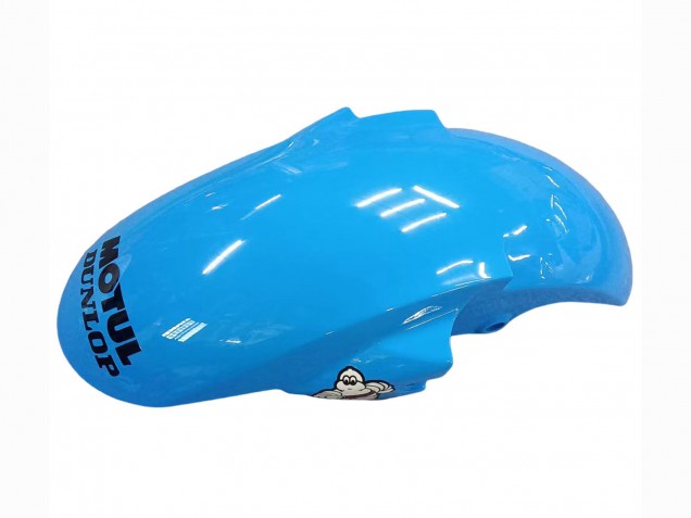 Yamaha YZF 600 R6 Motorrad Verkleidung 2005 - Hellblau Weiss Grun Rot Kastinee Dunlop Motul