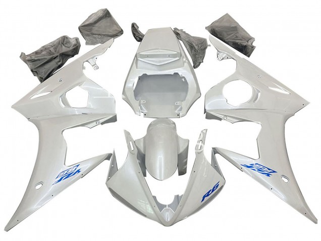 Yamaha YZF 600 R6 Motorrad Verkleidung 2005 - Weiss Blau