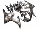Yamaha YZF 600 R6 Motorrad Verkleidung 2005 - Matt Schwarz Grau Geometric