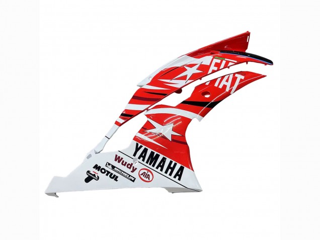 Yamaha YZF 600 R6 Motorrad Verkleidung 2008-2016 - Weiss Rot Schwarz Fiat Acer