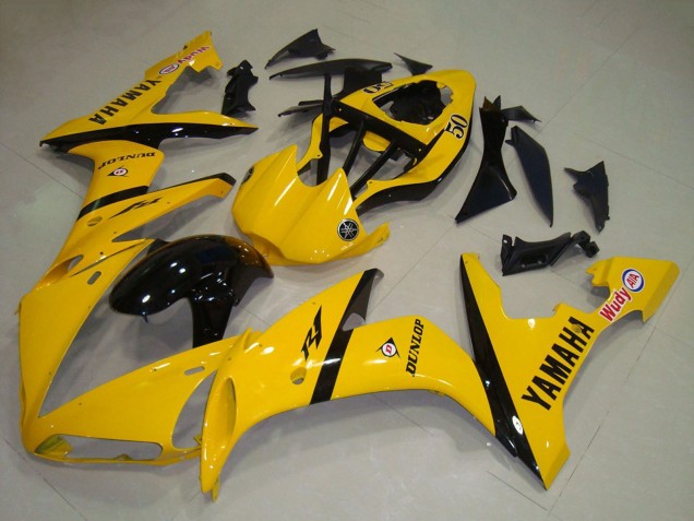 Yamaha YZF R1 Motorrad Verkleidung 2004-2006 - Gelb Glanzendes Schwarz