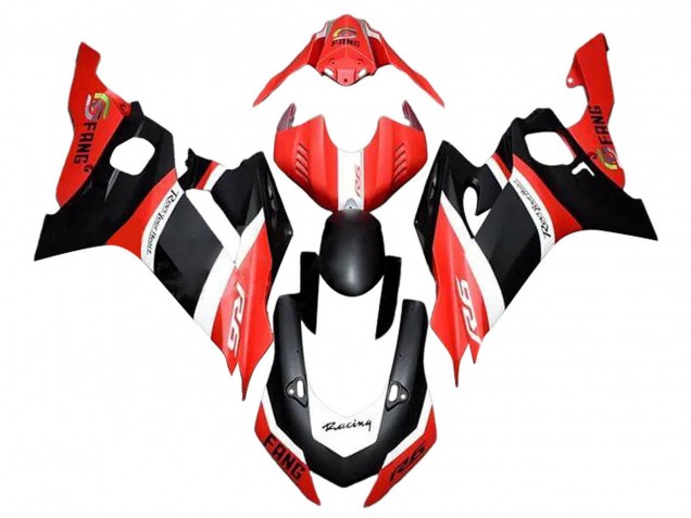 Yamaha YZF 600 R6 Motorrad Verkleidung 2017-2023 - Rot Weiss Matt Schwarz